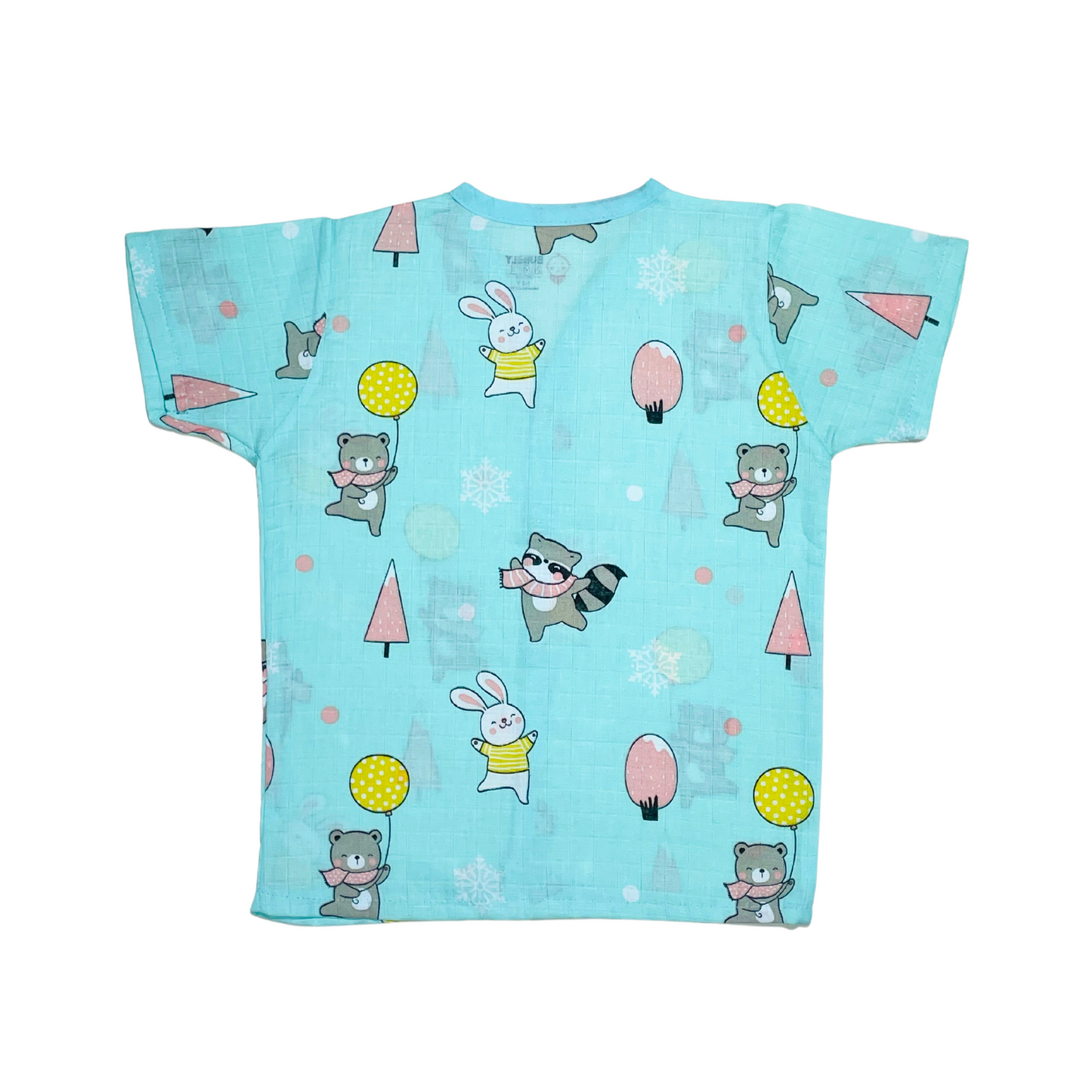 Animal party - Muslin Jabla Half Sleeve & Shorts - (Pack of 1)