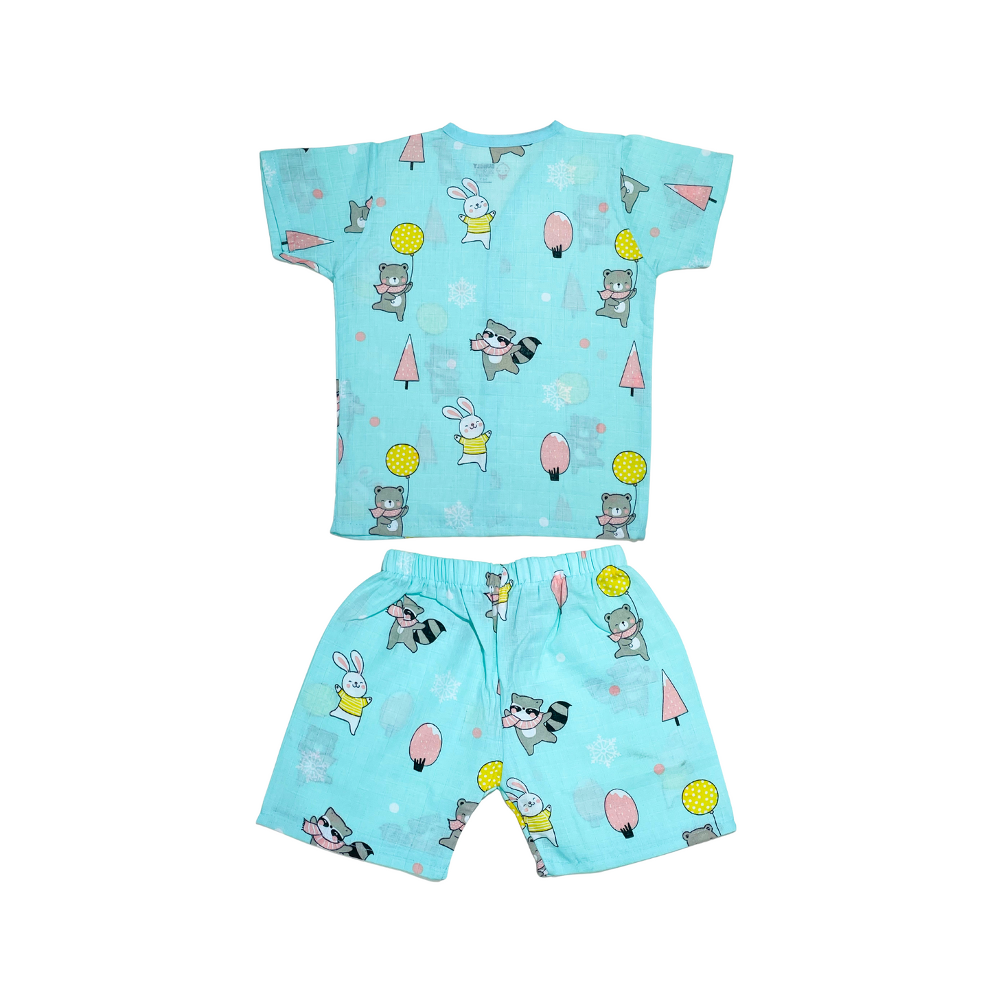 Animal party - Muslin Jabla Half Sleeve & Shorts - (Pack of 1)