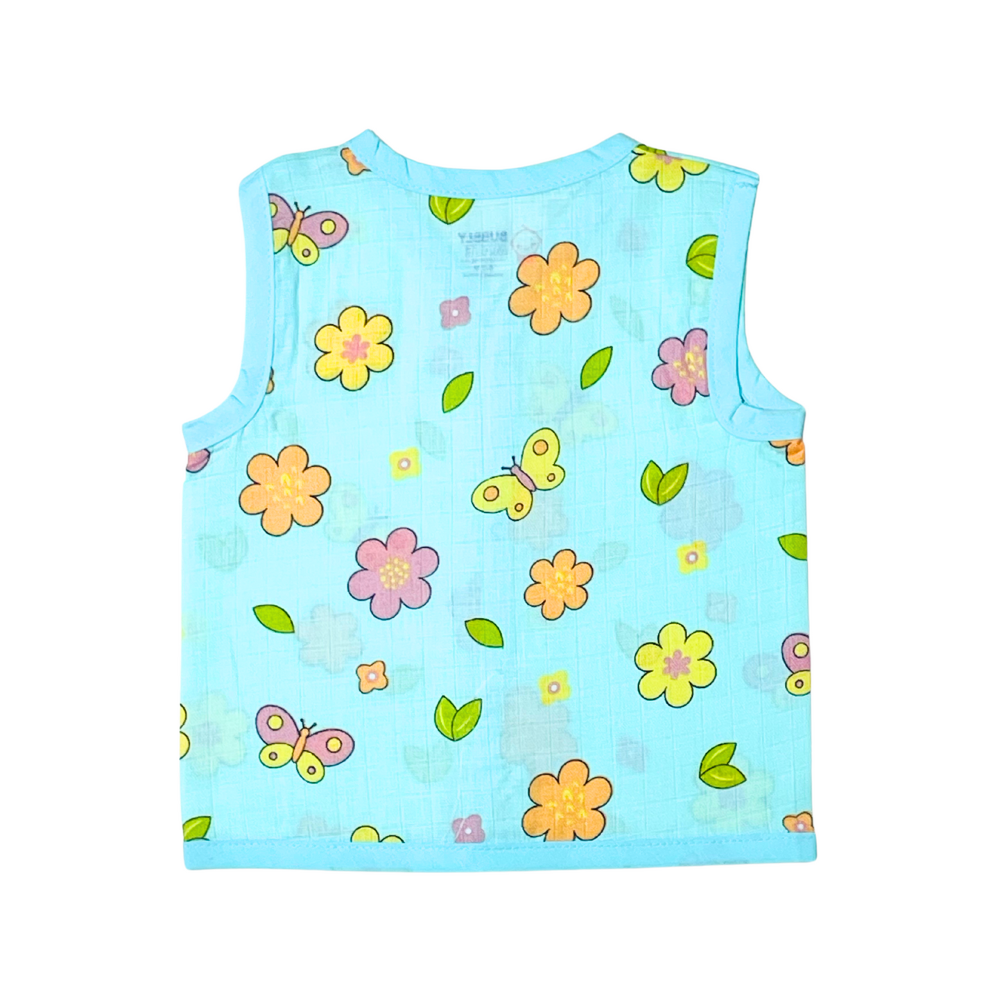 Petals and Wings - Muslin Jabla Sleeveless & Shorts - (Pack of 1)