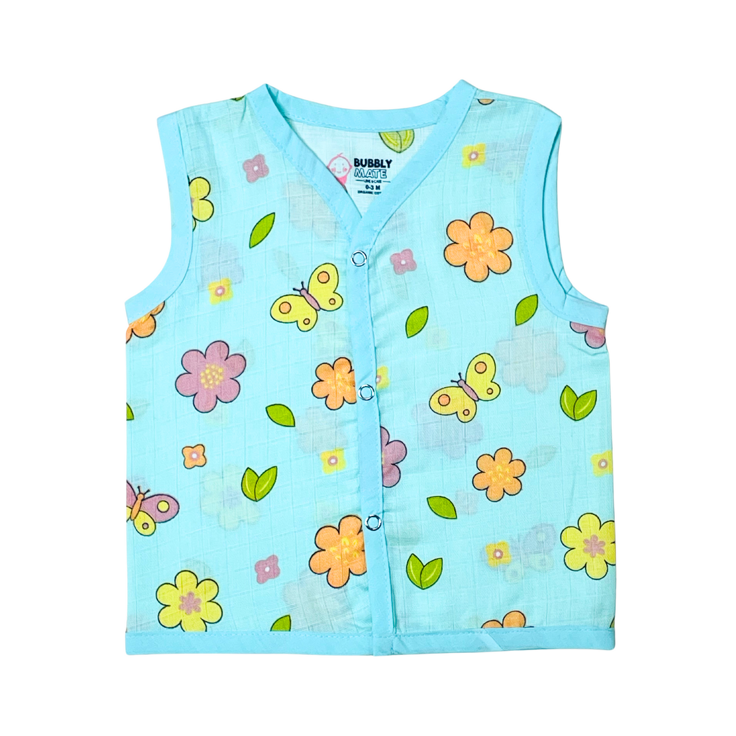 Petals and Wings - Muslin Jabla Sleeveless & Shorts - (Pack of 1)