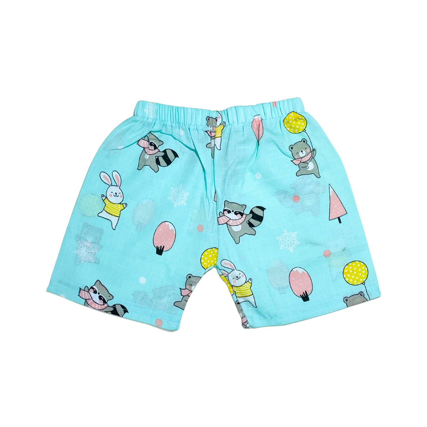 Animal party - Muslin Jabla Half Sleeve & Shorts - (Pack of 1)