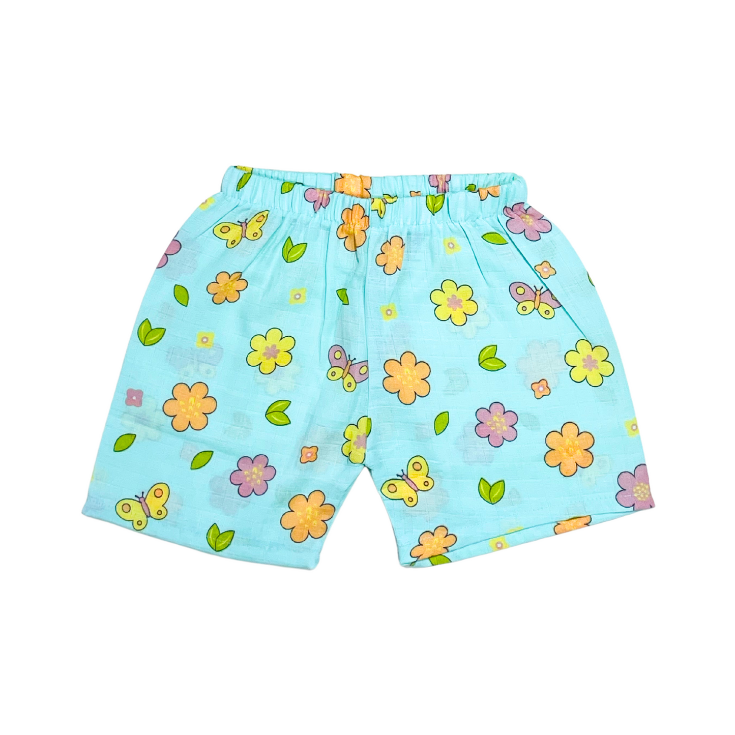 Petals and Wings - Muslin Jabla Half Sleeve & Shorts - (Pack of 1)