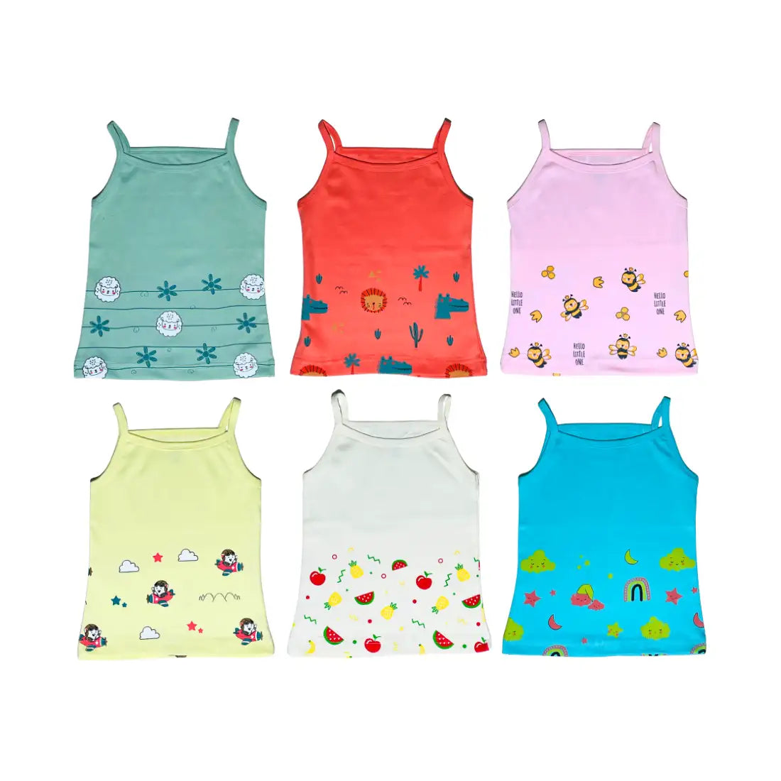 Girls Vest - Pack of 6