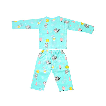 Muslin Night Suit - Animal party - (Pack of 1)