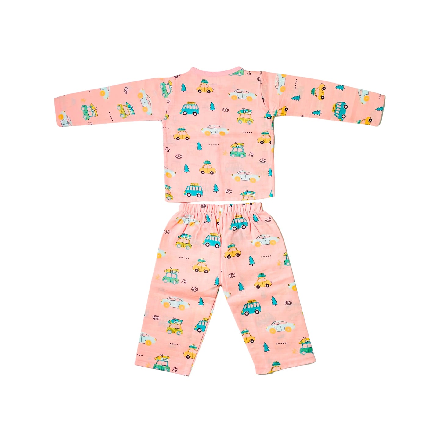 Muslin Night Suit - (Pack of 2) - Summer Ride & Petals and Wings Combo