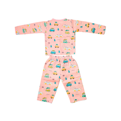 Muslin Night Suit - (Pack of 2) - Summer Ride & Petals and Wings Combo