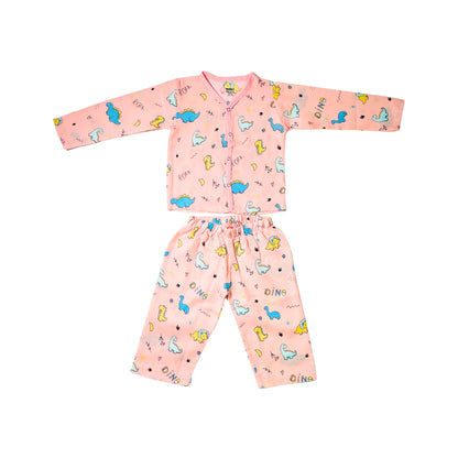 Muslin Night Suit - Roar with Dino - (Pack of 1)