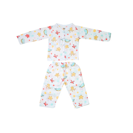 Muslin Night Suit - Marine Marvels - (Pack of 1)