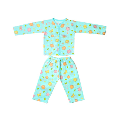 Muslin Night Suit - (Pack of 2) - Petals and Wings & Animal party Combo