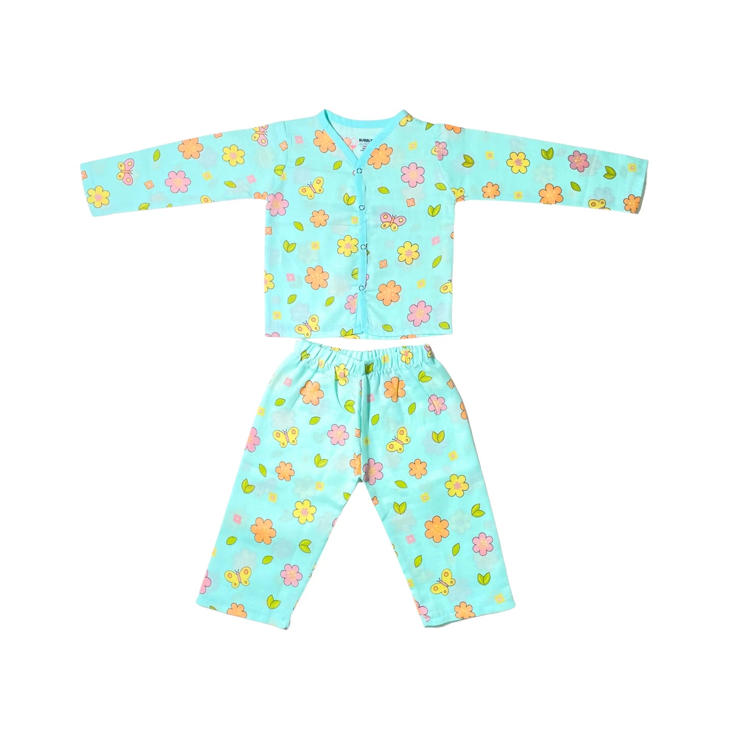 Muslin Night Suit - (Pack of 2) - Summer Ride & Petals and Wings Combo