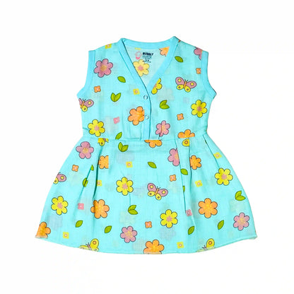 Petals and Wings - Muslin Button Frock - (Pack of 1)