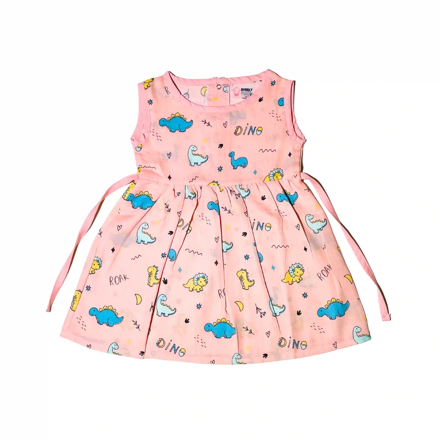 Roar with Dino - Muslin Knot Frock - (Pack of 1)