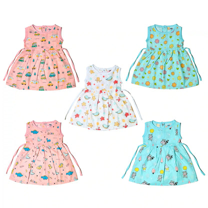 Muslin Knot Frock - (Pack of 5)