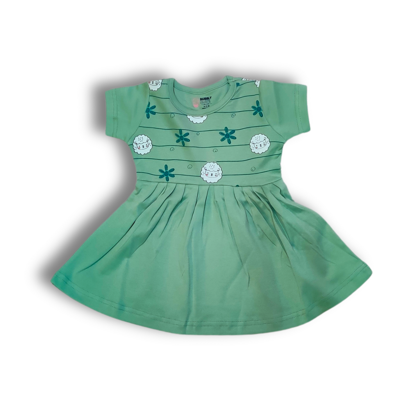 Frock - Sheepy Green Print (Pack of 1)