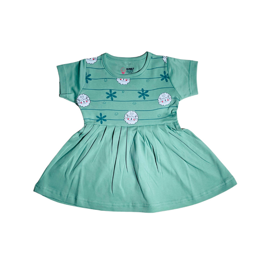Frock - Sheepy Green Print (Pack of 1)