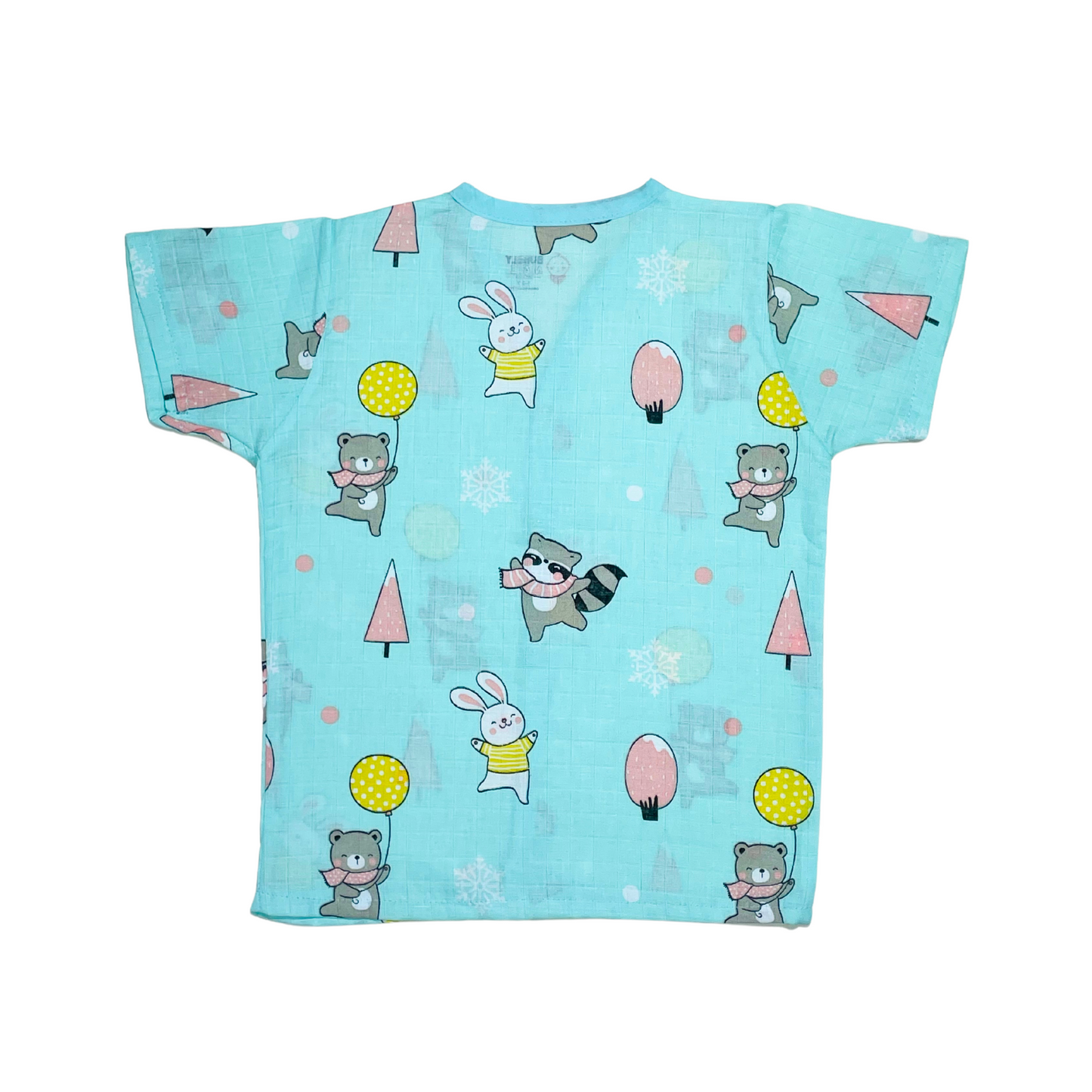 Animal party - Muslin Jabla Half Sleeve &  Shorts - (Pack of 1)