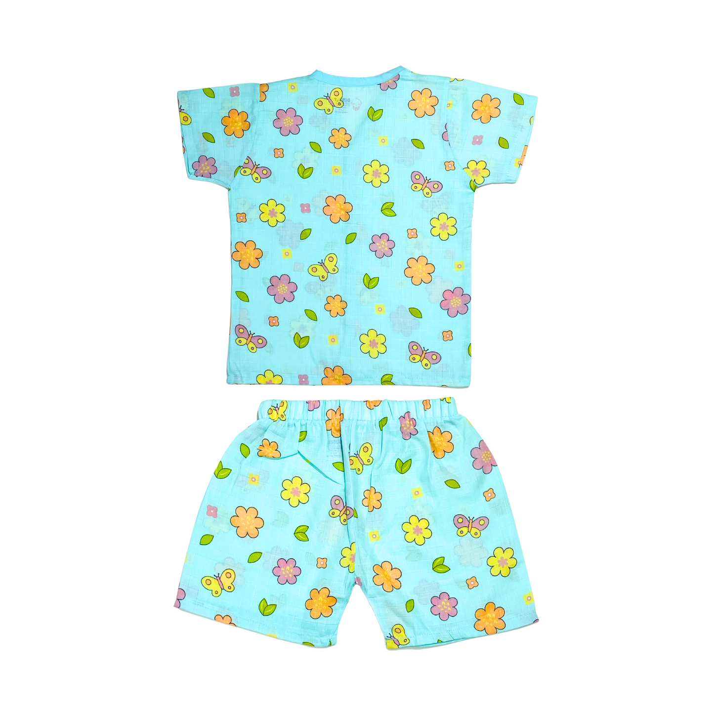 Muslin Jabla Half Sleeve & Shorts - (Pack of 2) - Roar with Dino & Petals and Wings Combo