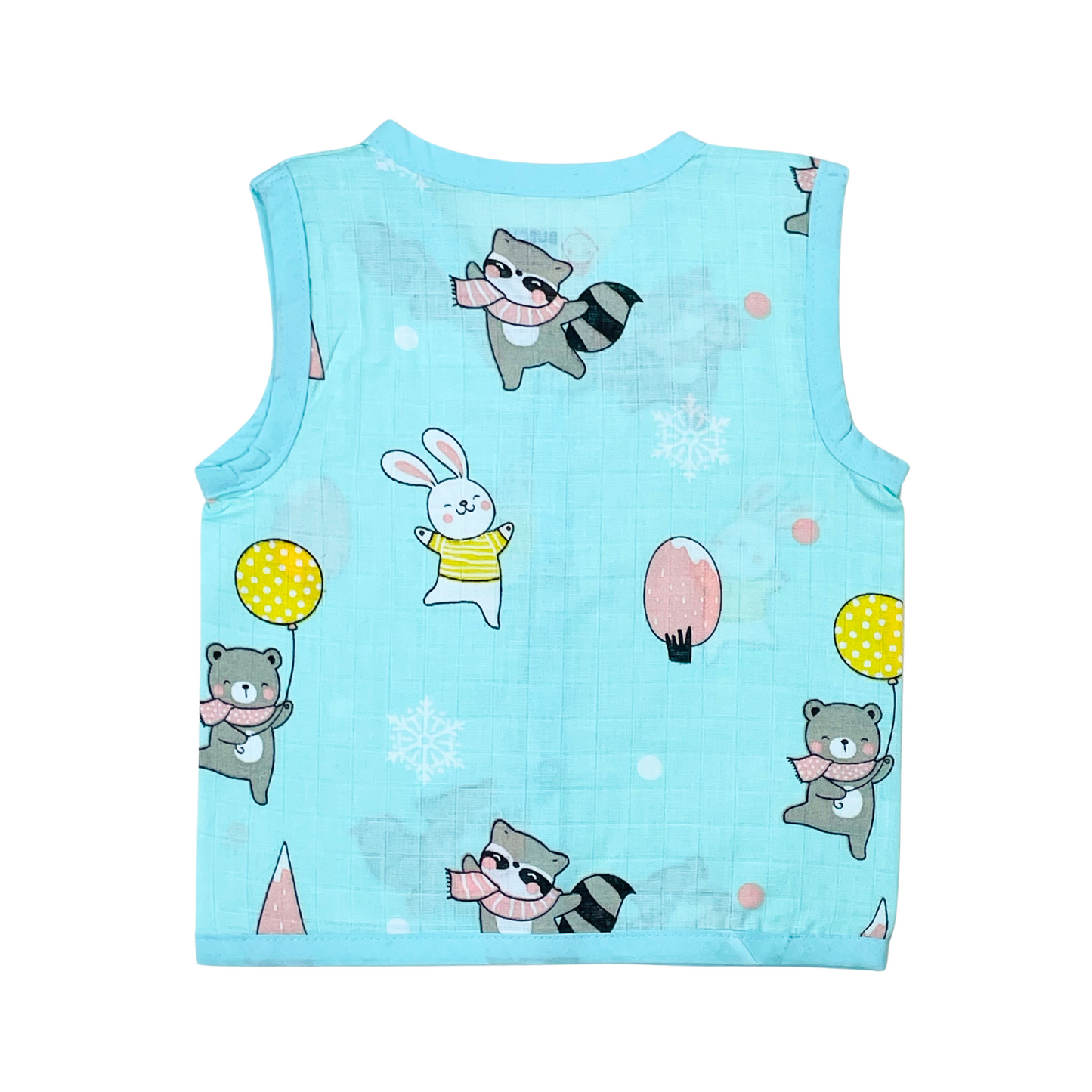 Animal party - Muslin Jabla Sleeveless &  Shorts - (Pack of 1)