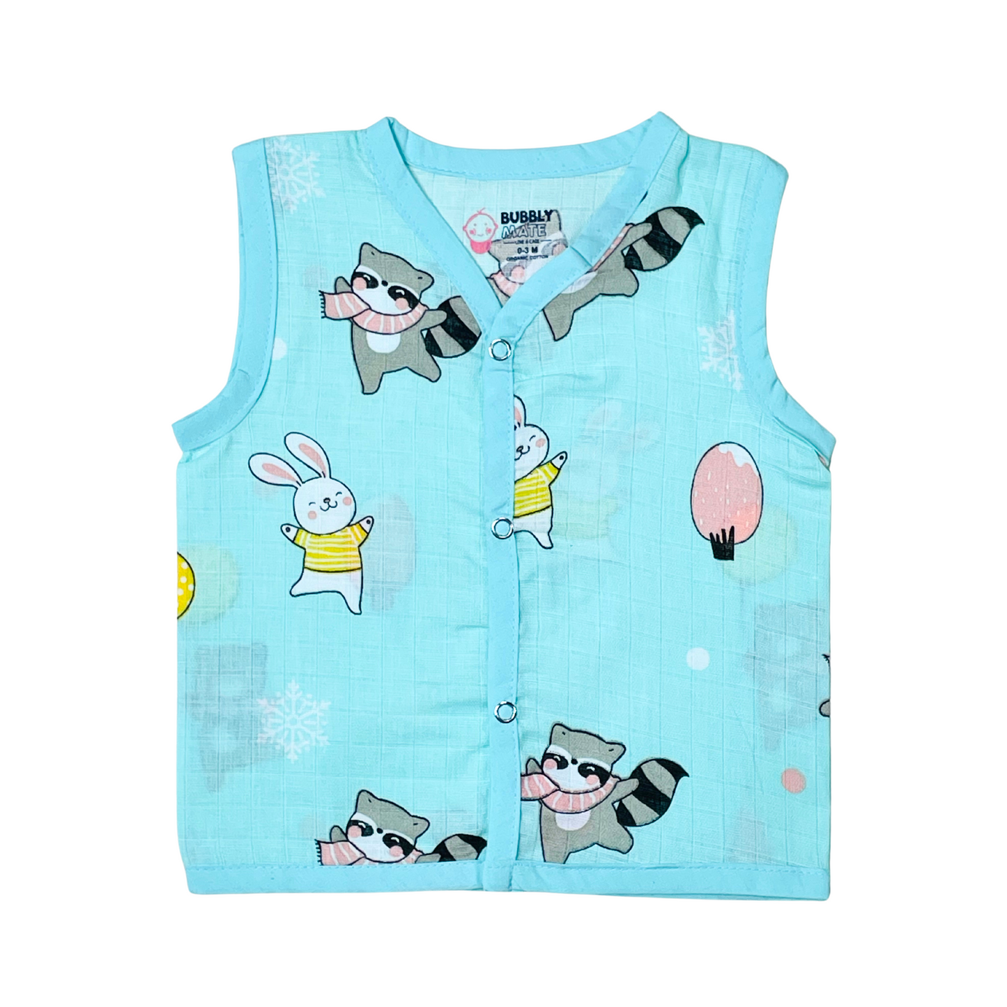 Animal party - Muslin Jabla Sleeveless &  Shorts - (Pack of 1)