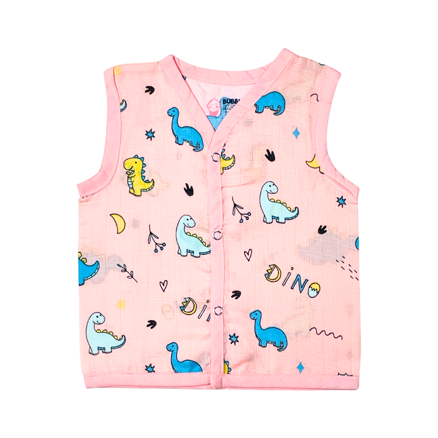 Roar with Dino - Muslin Jabla Sleeveless & Shorts - (Pack of 1)