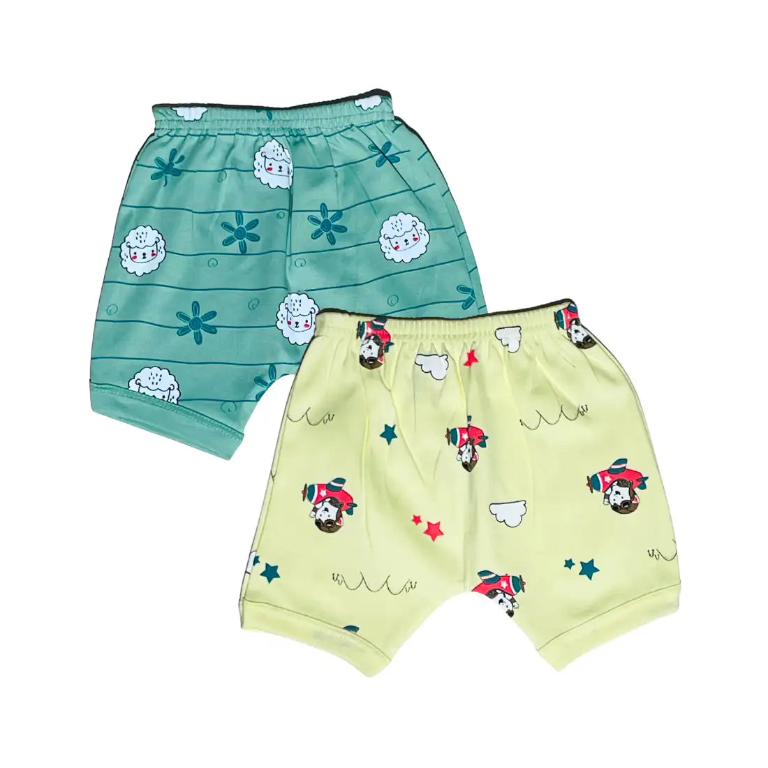 Kids Boxer - Sheepy Green & Flying Pilot Prints (Pack of 2)