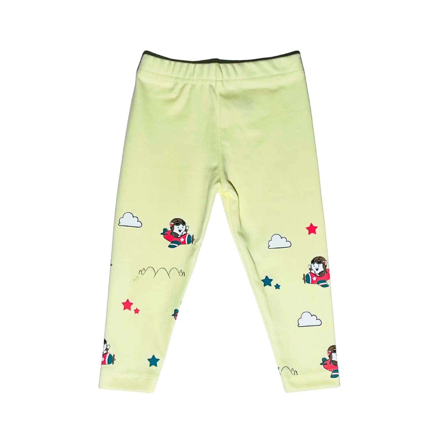 Leggings - Sheepy Green & Flying Pilot Prints (Pack of 2)