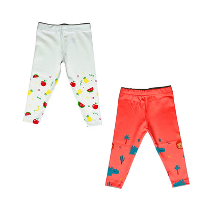 Leggings - Lion's and Croc’s & Fruit Blast Prints (Pack of 2)