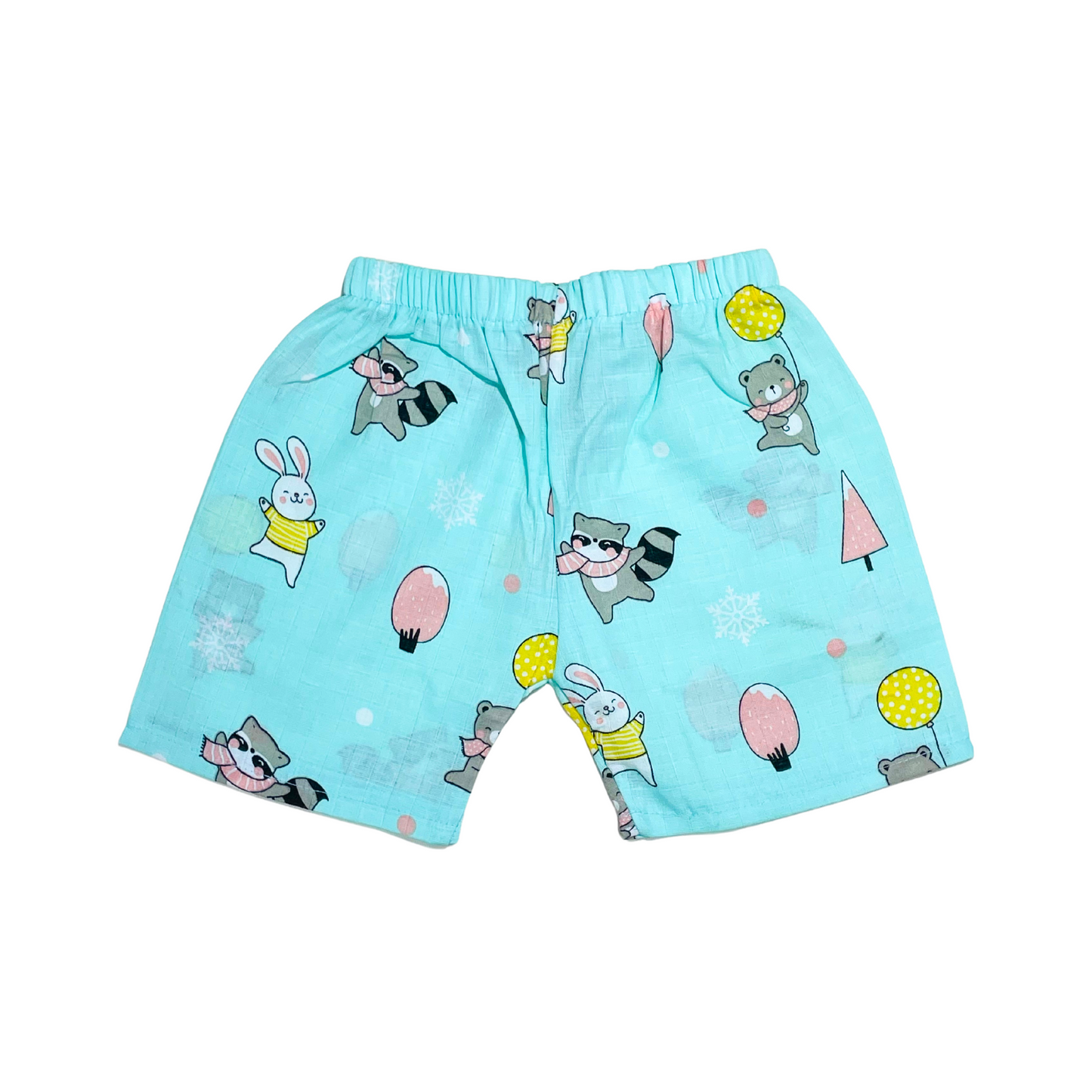 Animal party - Muslin Jabla Half Sleeve &  Shorts - (Pack of 1)