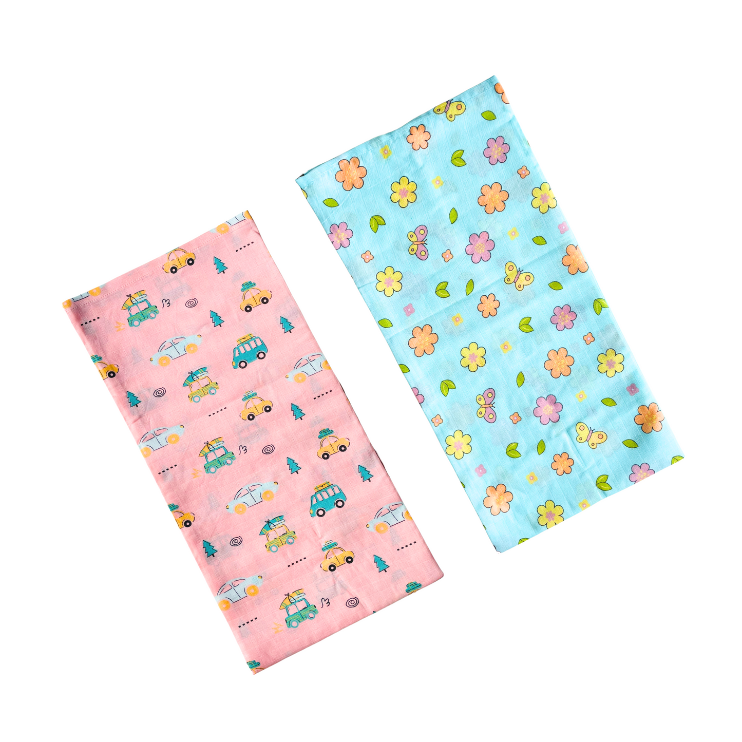 Muslin Swaddle - Summer Ride & Petals and Wings Combo (Pack of 2) - 100CM * 100CM