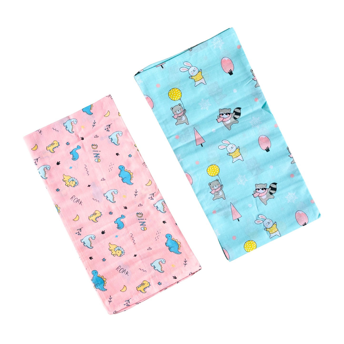 Muslin Swaddle - Roar with Dino & Animal party Combo (Pack of 2) - 100CM * 100CM