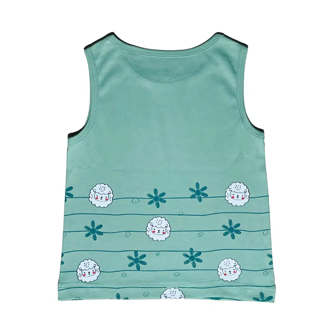 Unisex Vest - Sheepy Green & Flying Pilot Prints (Pack of 2)