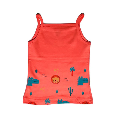 Girls Vest - Lion's & Croc's Print (Pack of 1)