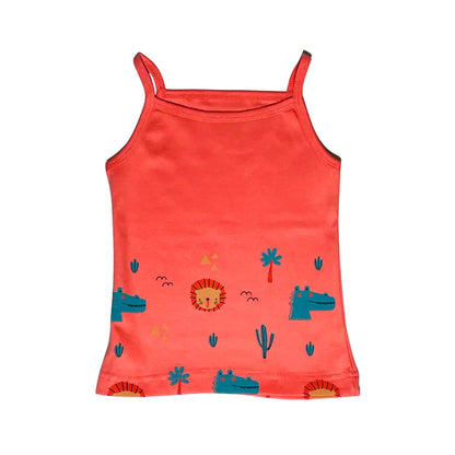 Girls Vest - Lion's & Croc's Print (Pack of 1)