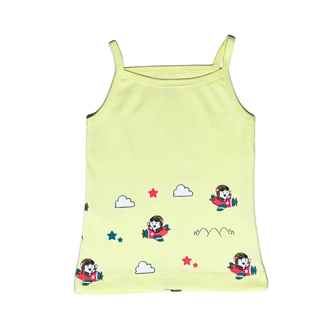 Girls Vest - Flying Pilot Print (Pack of 1)